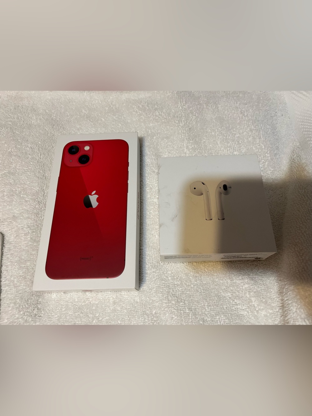 (Empty) Apple iPhone Red with Apple AirPods White Box
